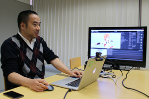 漫画家を目指していた時期もあったというエンジニアの中城氏。受託開発はせず、『Live2D』1本に絞って技術開発を続けてきた