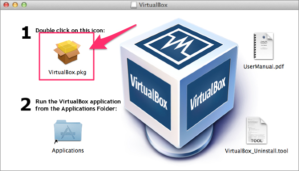 「VirtualBox.pkg」をクリック