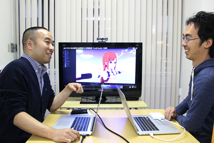 （写真左から）Live2D代表取締役の中城哲也氏と、チーフプログラマの阿曽直貴氏