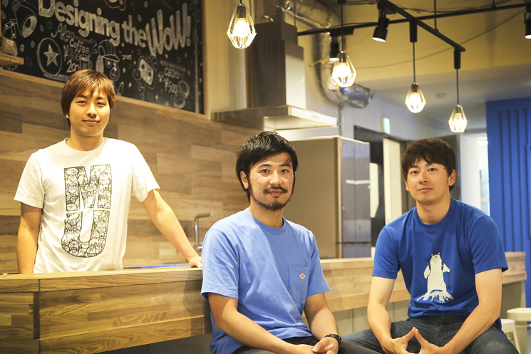 （写真左から）『Balto』のAndroid版開発に携わった、竹田哲也氏とカワマタさとし氏、荒武祐一郎氏