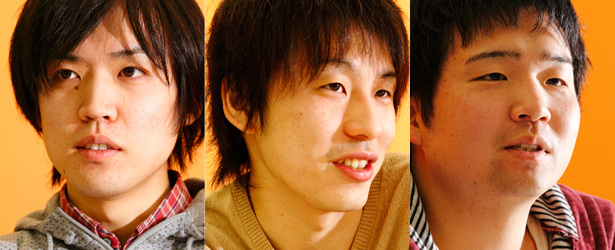 （写真左から）『Gunosy』開発の中心メンバーである吉田宏司氏、福島良典氏、関喜史氏