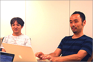 『メルカリ』のリリース前から開発に携わる、鶴岡達也氏（左）と、大庭慎一郎氏（右）