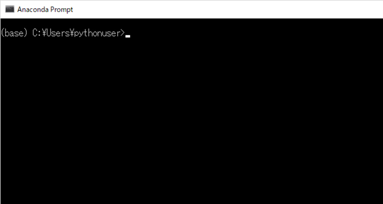 Anacondaプロンプト