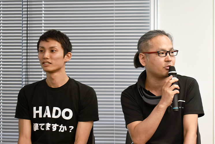 左から、株式会社meleap CEO 福田浩士さん、株式会社ホロラボ COO 伊藤武仙さん