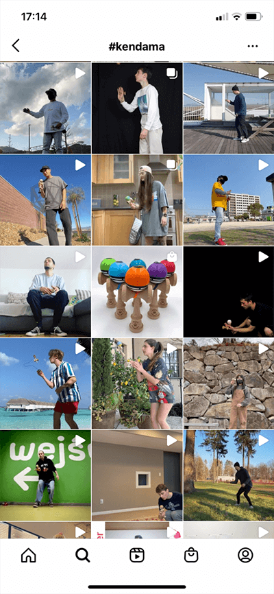 Instagramでは「#kendama」で世界中の人が投稿している