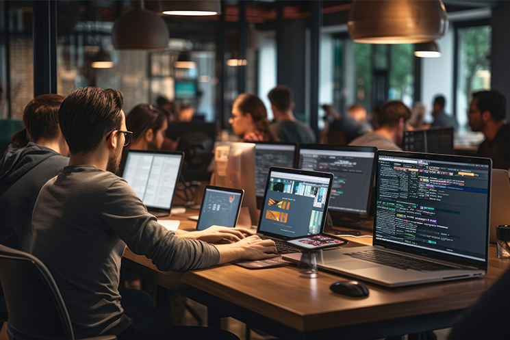 開発業務に精を出すエンジニア