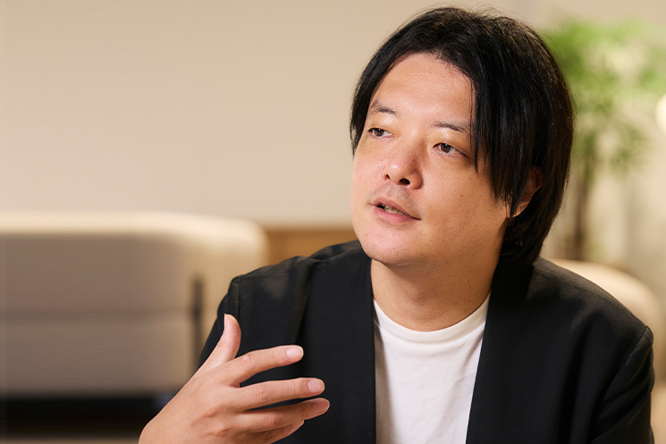 PKSHA上野山さん　インタビューに答える様子