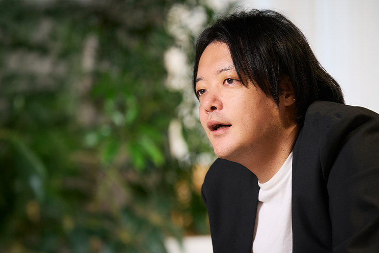 PKSHA上野山さん　インタビューに答える様子