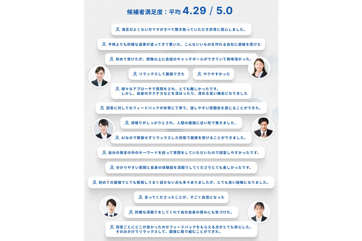 AI面接官_使った学生の感想一覧