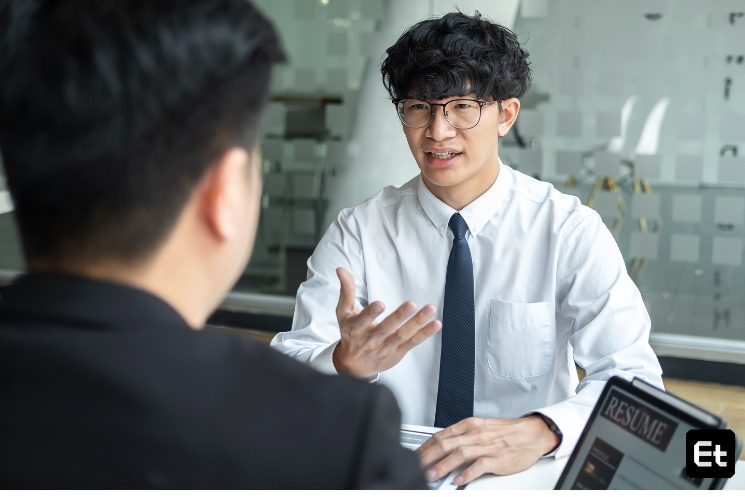 就職面接の様子