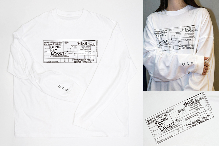 【HHKB×ZOZOTOWN】HHKB Studio GRID LONG SLEEVE TEE　ホワイト