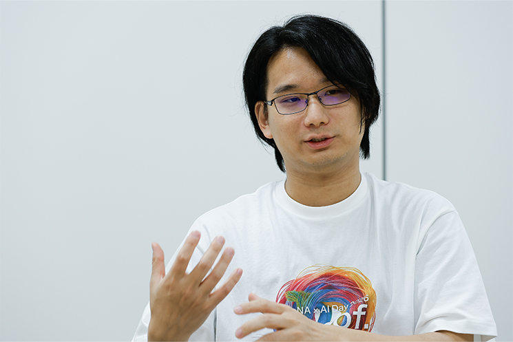 ベイスターズにおけるAI・データ活用の未来について語る大西さんの様子。