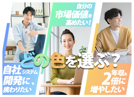 開発エンジニア/月給40万円～/前職給与保証/直請け案件有/リモートOK/副業OK/面接1回/複数名採用