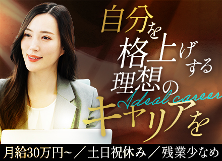 IT営業/入社3年で600万可能！/月給30万円～/土日祝休/有給取得率80％以上/残業少なめ/20代活躍中