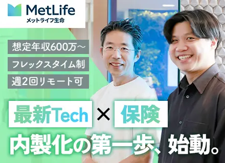自社開発エンジニア｜経験浅め可｜保険×DX・AI｜フレックス｜週2リモート可｜実働7時間｜時間単位有給あり