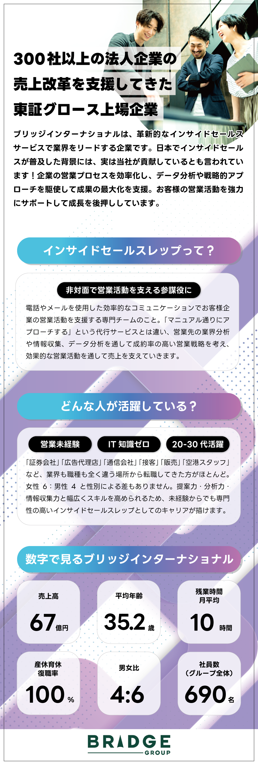 ブリッジインターナショナル株式会社【東証グロース市場上場】の企業メッセージ