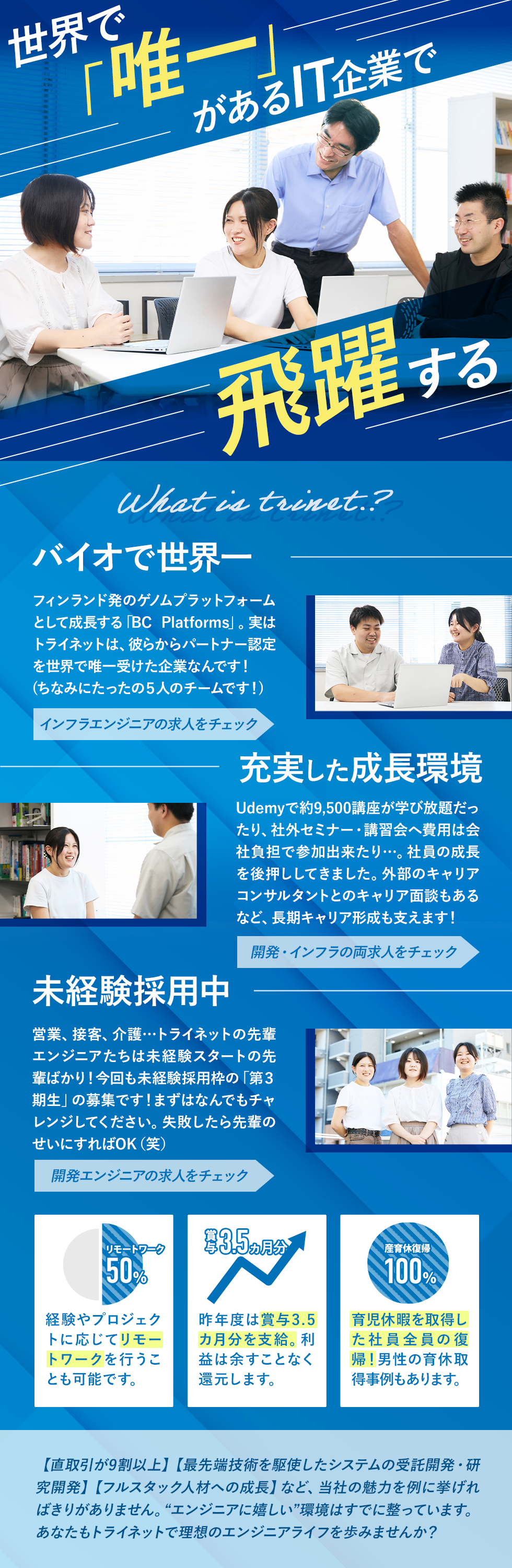 株式会社トライネットの企業メッセージ