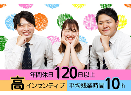 反響営業／昇給年3回／高インセンティブあり♪／未経験歓迎／ 人柄重視／充実の福利厚生／年間休日120日/E1