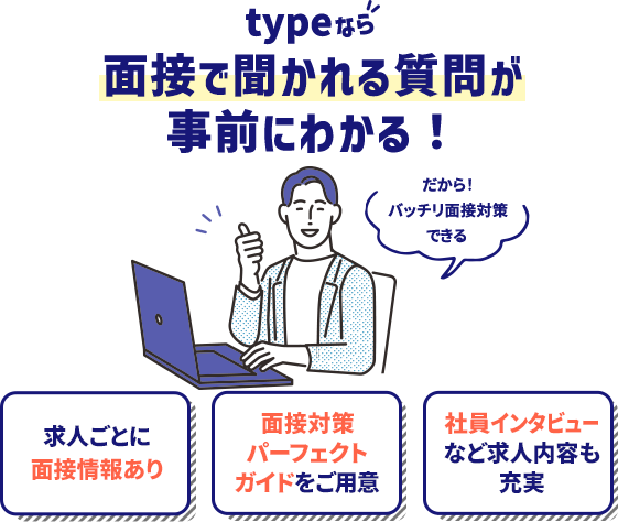 typeなら求人ごとの面接情報まるわかり！