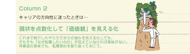 キャリアの方向性に迷ったときは… 現状を点数化して「価値観」を見える化
